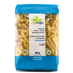 Bioitalia fusilli pasta of organic durum wheat semolina, - Valens Farms