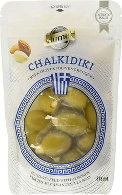 Chalkidiki Greek olives stuffed with Dumet almonds - Valens Farms