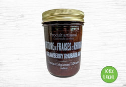 D'Aoust, strawberry and rhubarb jam - Fermes Valens