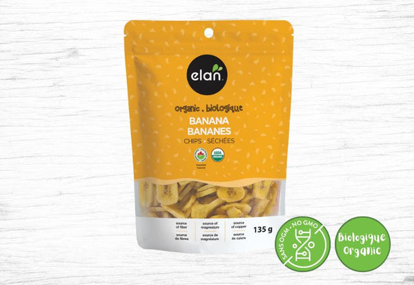 Elan, Organic banana chips - Valens Farms