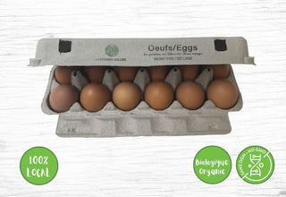 LARGE ORGANIC free range eggs - Dozen - Fermes Valens