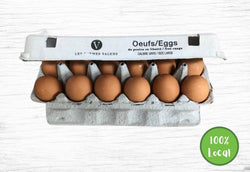 Large NATURAL free range eggs - 1 dozen - Fermes Valens