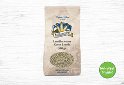 Milanaise. organic green lentils 500g - Valens Farms